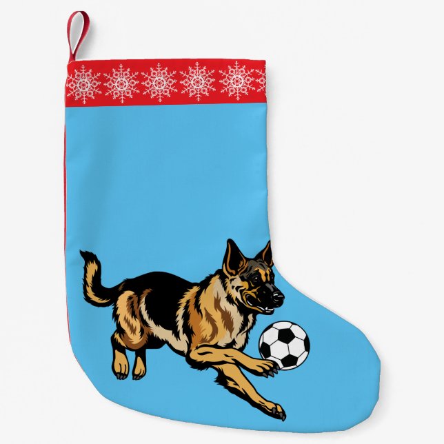 Petite Chaussette De Noël chien de berger allemand (Devant)