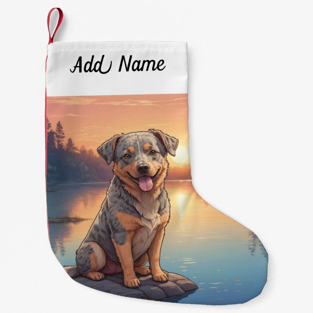 Petite Chaussette De Noël Chien de berger australien (Devant)