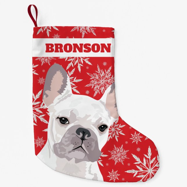 Petite Chaussette De Noël Chien de compagnie personnalisé | Cadeau de Chien- (Devant)