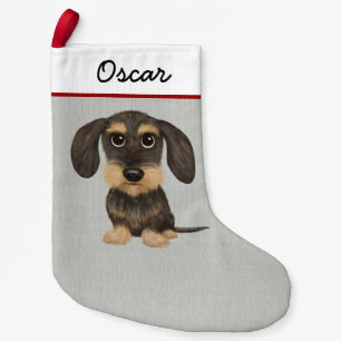 Petite Chaussette De Noël Chien de Dachshund Teckel À poils durs personnali