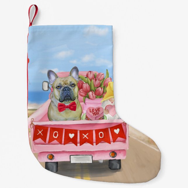 Petite Chaussette De Noël Chien de la Saint-Valentin (Devant)
