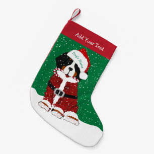 Petite Chaussette De Noël Chien de montagne bernois - Patrouilles Père Noël