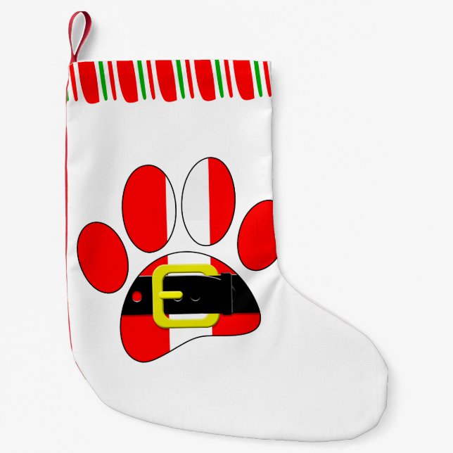 Petite Chaussette De Noël Chien de Noël (Devant)