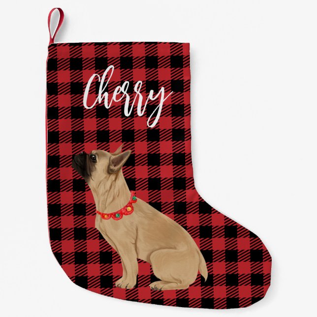 Petite Chaussette De Noël Chien de taule français - Stocking de Noël (Devant)