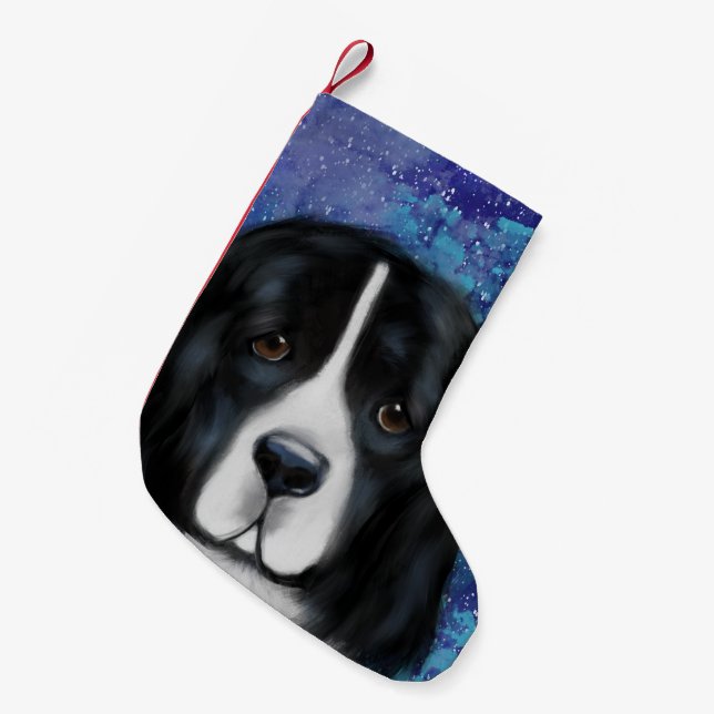Petite Chaussette De Noël Chien de Terre-Neuve (Devant (Accrochage))