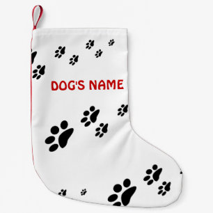 Petite Chaussette De Noël Chien Empreinte de patte