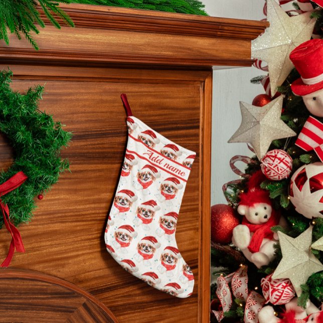 Petite Chaussette De Noël Chien japonais race Étoiles de Noël (Créateur téléchargé)