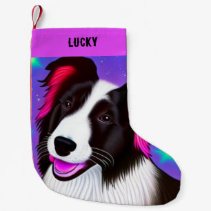 Petite Chaussette De Noël CHIEN Noël Stocking avec nom.