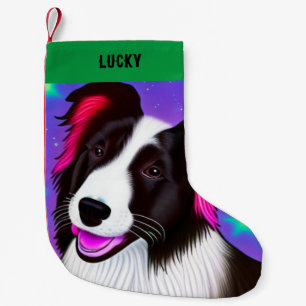 Petite Chaussette De Noël CHIEN Noël Stocking avec nom.