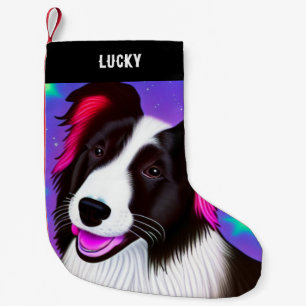 Petite Chaussette De Noël CHIEN Noël Stocking avec nom.