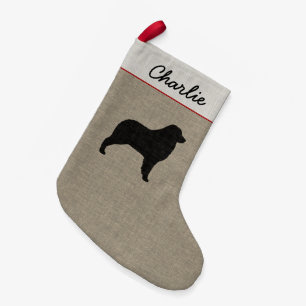 Petite Chaussette De Noël Chien personnalisé par silhouette australienne de