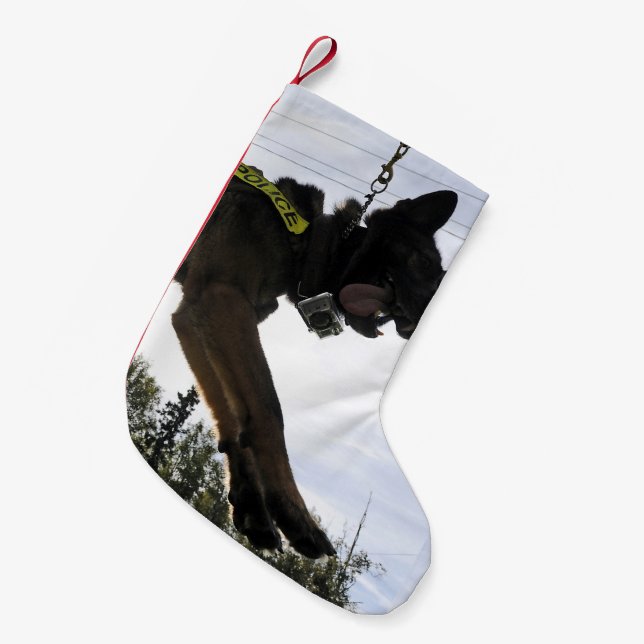 Petite Chaussette De Noël Chien policier de berger allemand (Devant (Accrochage))
