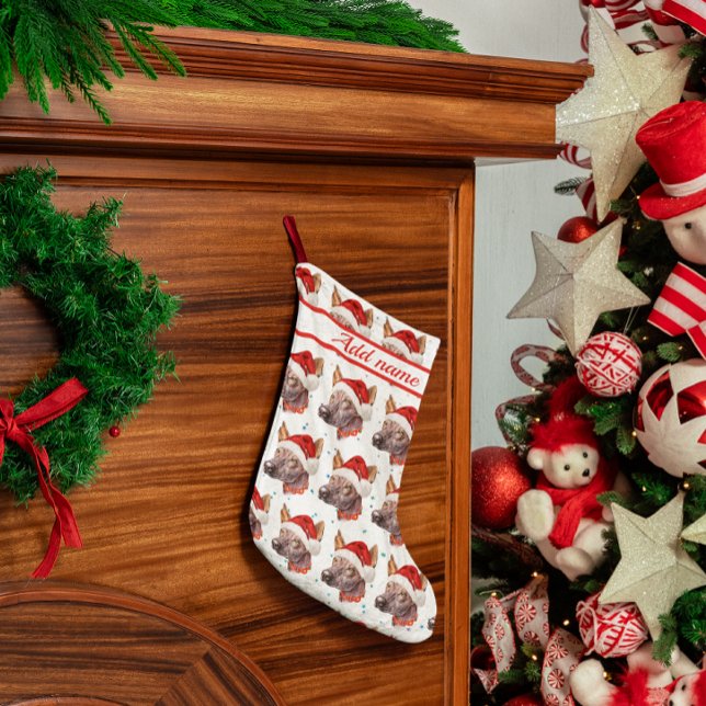 Petite Chaussette De Noël Chien sans cheveux mexicain race Étoiles de Noël (Créateur téléchargé)