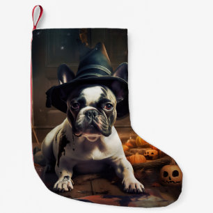 Petite Chaussette De Noël Chien-taureau Citrouille Halloween effrayant