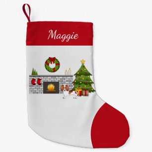 Petite Chaussette De Noël Chien teckel à poil court pied rouge - Salle de No