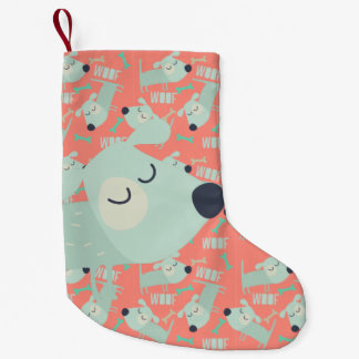 Petite Chaussette De Noël Chiens et os de Woof