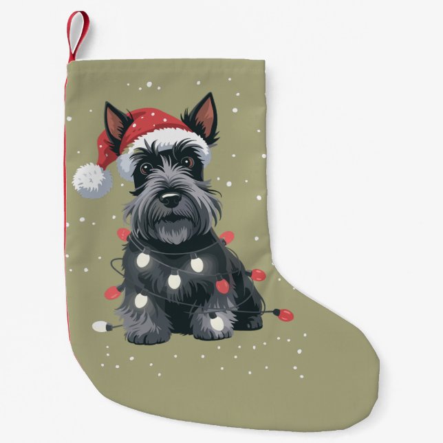Petite Chaussette De Noël Chiens Scottie Scottish Terrier Christmas Chien Ma (Devant)