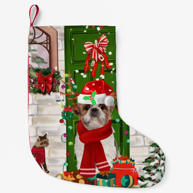 Petite Chaussette De Noël Chih Tzu Chien Noël (Devant)
