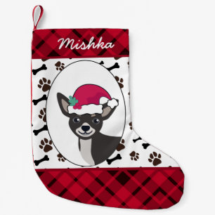Petite Chaussette De Noël Chihuahua Chien Noël avec un nom de chien personn