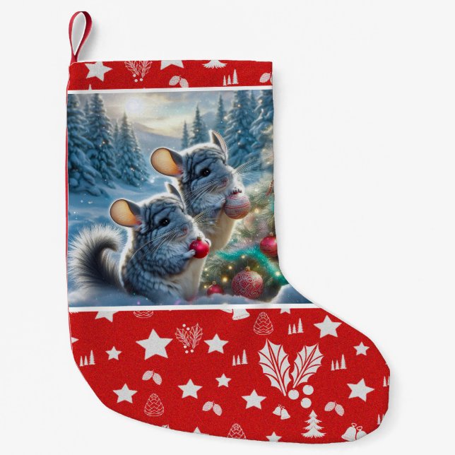 Petite Chaussette De Noël Chinchillas' Christmas Stocking (Devant)