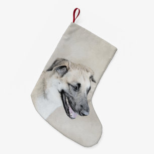 Petite Chaussette De Noël Chinook (oreilles d'hélicoptère) Peinture - Chien