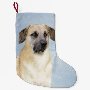 Petite Chaussette De Noël Chinook (Oreilles Laissées) Peinture - Art Chien o