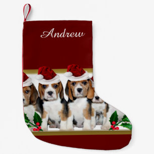 Petite Chaussette De Noël Chiots de beagle de Noël