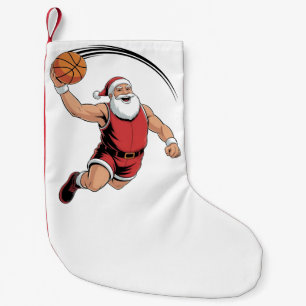 Petite Chaussette De Noël Chirstmas Basketball Jouer Santa Claus Sport