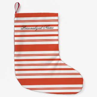 Petite Chaussette De Noël Chœur de Canne à Sucre-Rayure-Horizontale