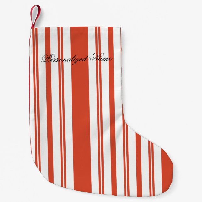 Petite Chaussette De Noël Chœur de canne à sucre-rayure-verticale (Devant)