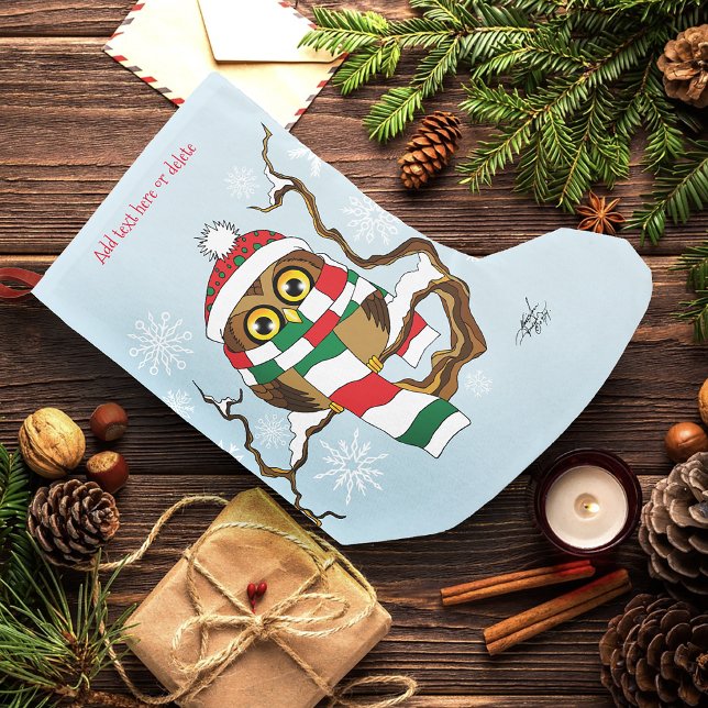 Petite Chaussette De Noël Chouette de Noël (Créateur téléchargé)