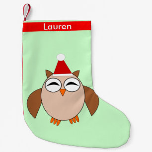 Petite Chaussette De Noël Chouette de Noël Cute Boule de Noël Custom Stockin