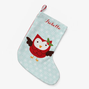 Petite Chaussette De Noël Chouette de Noël personnalisée