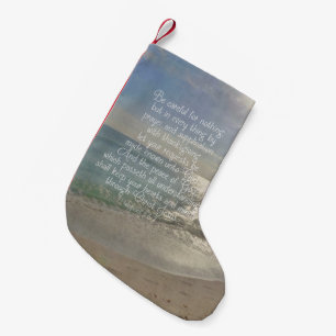 Petite Chaussette De Noël Chrétien de plage de vers de bible de paix de 4h1