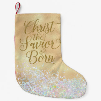 Petite Chaussette De Noël Christ Le Sauveur est né