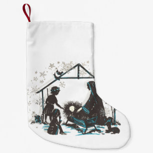 Petite Chaussette De Noël Christian Saint Bébé Jésus Noël Nativité Scène