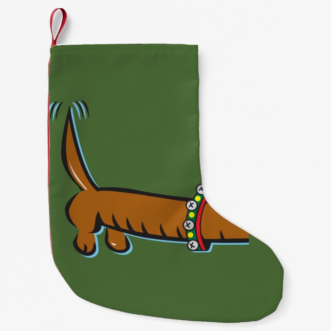 Petite Chaussette De Noël Christmas Dachshund (Devant)