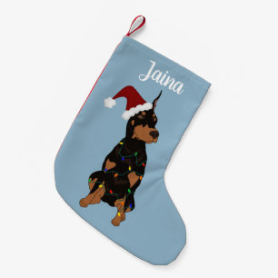Petite Chaussette De Noël Christmas Doberman Pinscher