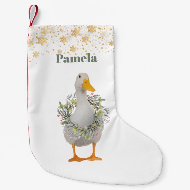 Petite Chaussette De Noël Christmas Duck the Halls (Devant)