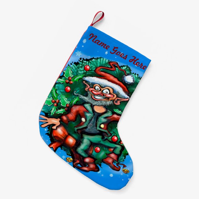 Petite Chaussette De Noël Christmas Elf (Devant (Accrochage))