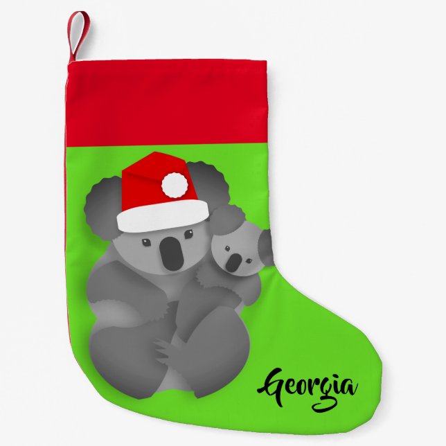 Petite Chaussette De Noël Christmas Koala et Joey (Devant)