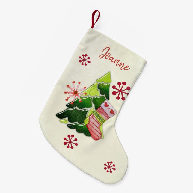 Petite Chaussette De Noël Christmas Tree and Stocking Whimsey (Devant (Accrochage))