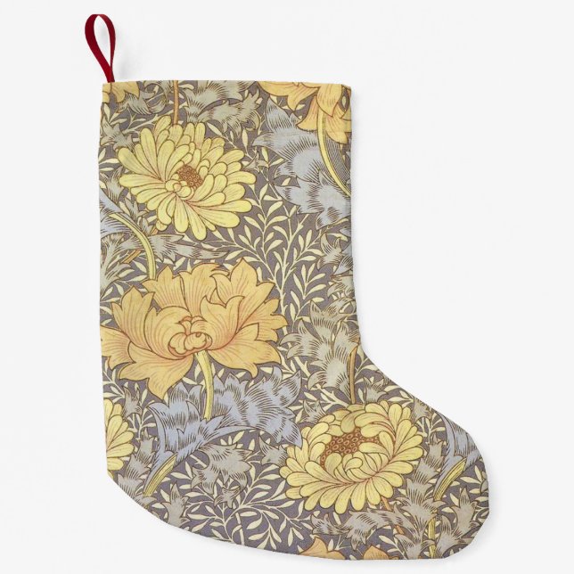 Petite Chaussette De Noël Chrysanthème Fleurs de Mère de William Morris (Devant)