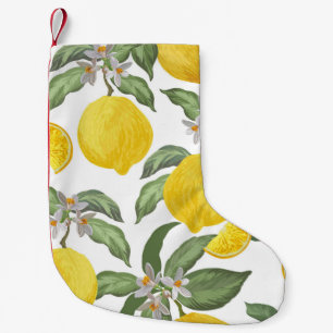 Petite Chaussette De Noël Citron : fruits tropicaux vintages sans soudure