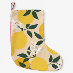 Petite Chaussette De Noël Citron vintage : Texture de Fruit sans soudure.