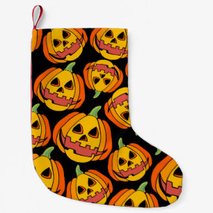 Petite Chaussette De Noël Citrouille d'Halloween : Symbole Vintage d'automne