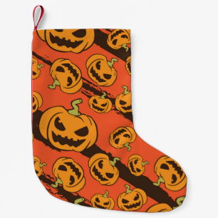 Petite Chaussette De Noël Citrouille Halloween : Éffrayant Motif sans coutur