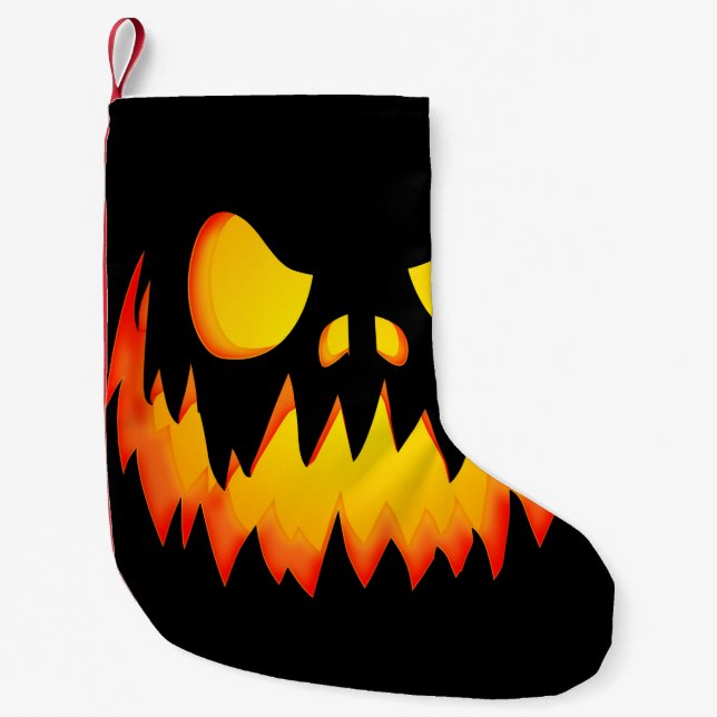 Petite Chaussette De Noël Citrouille mauvais (Devant)