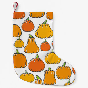 Petite Chaussette De Noël Citrouille récolter motif transparent. Oran mûr de