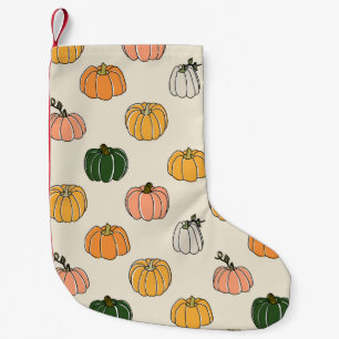 Petite Chaussette De Noël Citrouille vintage Harvest, Motif sans joint.